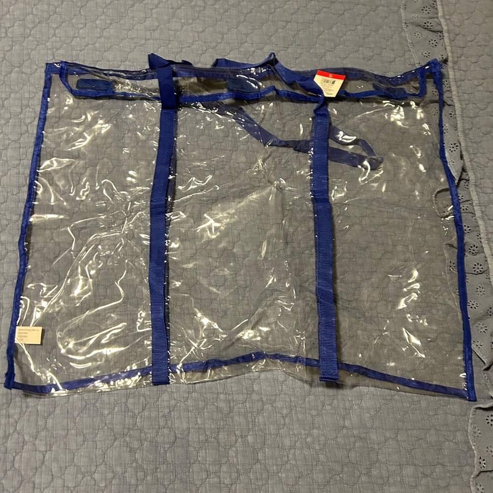 NWT Target Bullseye Section - Teacher Storage Clear Tote Bag with Blue Trim
